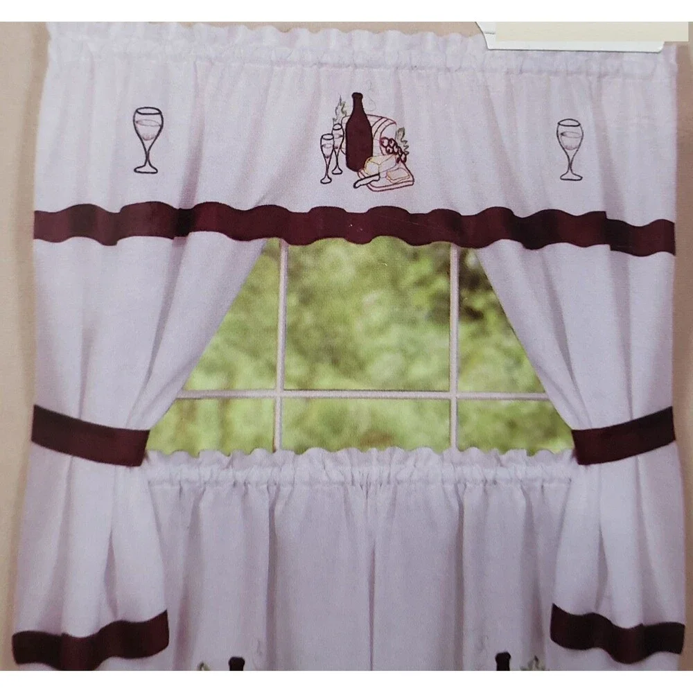 Embellished Cottage Curtains Tailored Set (58